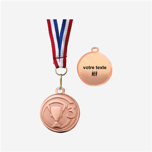 MÉDAILLE TROPHÉE BRONZE 32 MM PERSONNALISÉE