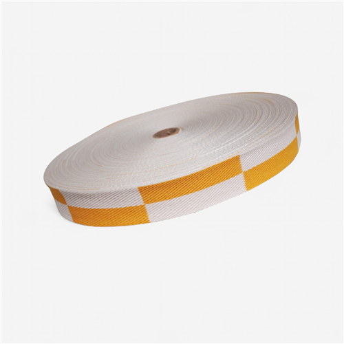 Ceinture blanche/jaune karaté - Rouleau de 50m