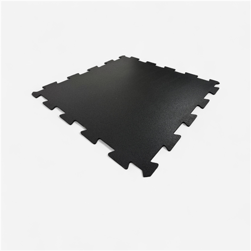 Dalles de sol caoutchouc puzzle Wapz 10mm - Noir