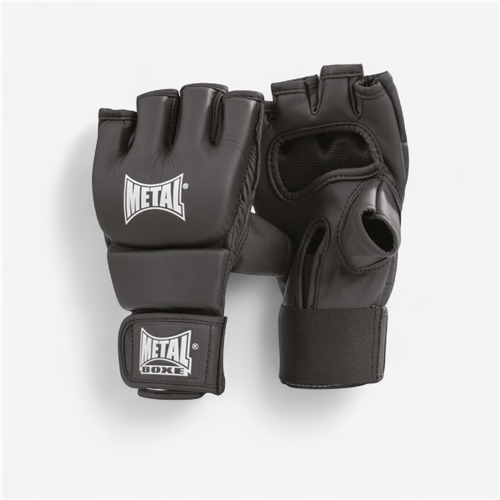 Gants MMA Metal Boxe - Entraînement Combat Libre Pancrace noir