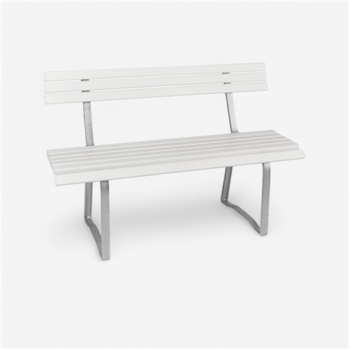 Banc tennis Vw - Banc 1M20 Blanc Avec Dossier 
