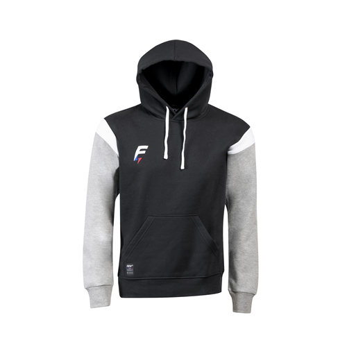 Sweat capuche conquête FORCE XV enfant noir / gris / blanc
