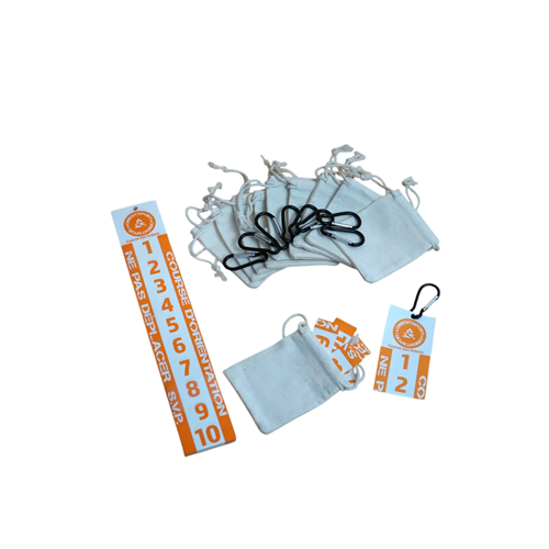 Ensemble Tickets, Mousquetons, Sachets pour Course d&#039;Orientation