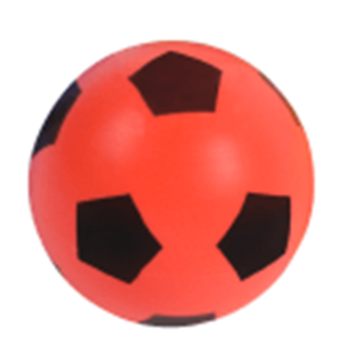 MINI BALLON DE FOOT EN MOUSSE BICOLORE 12 cm