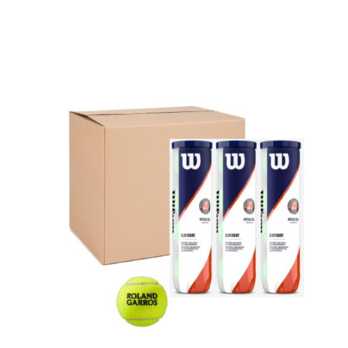Balle de tennis Wilson - Roland garros Rg Clay *4 Carton 18 tubes