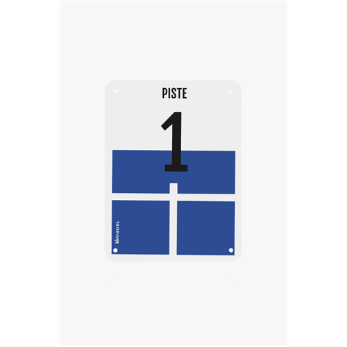 Numéro de court de padel (unité) - numérotation de 1 à 5