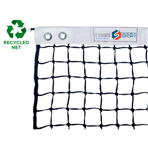 Filet de tennis recyclé 3 mm maille simple avec régulateur