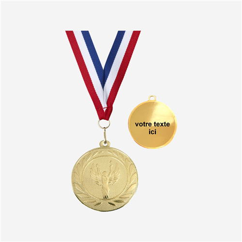 MÉDAILLE VICTOIRE OR 50 MM PERSONNALISÉE