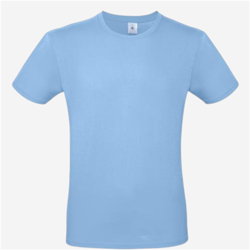 Tee shirt manches courtes mixte B&C - 150 Bleu Ciel 
