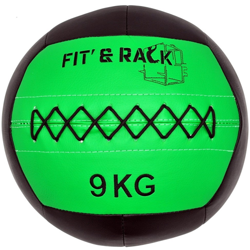 Wall Ball Compétition 9 kg fitness - Fit&#039;&amp;Rack noir vert