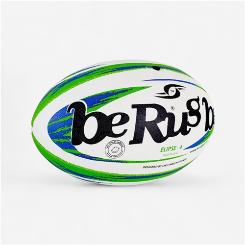 Ballon de rugby Berugbe taille 4 - Elipse Match bleu canard