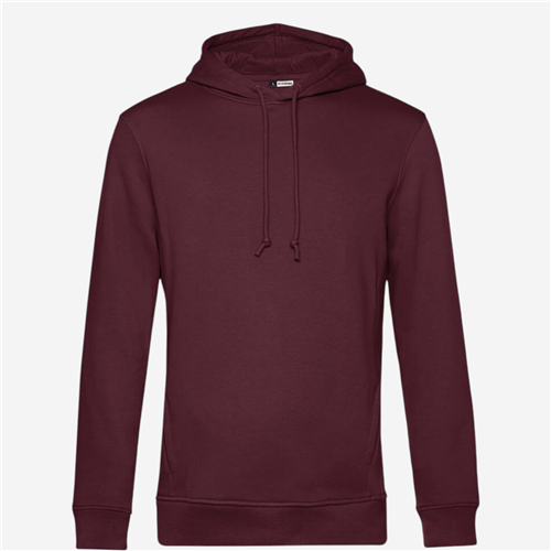 Sweat à capuche B&C - Organic Bordeaux