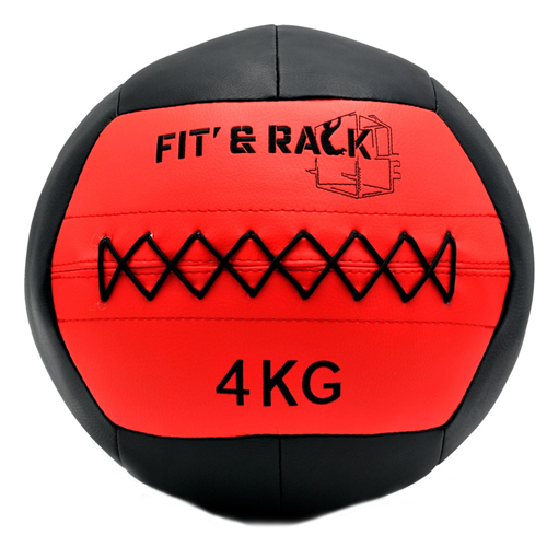 Wall Ball Compétition 4 kg fitness - Fit&#039;&amp;Rack noir rouge