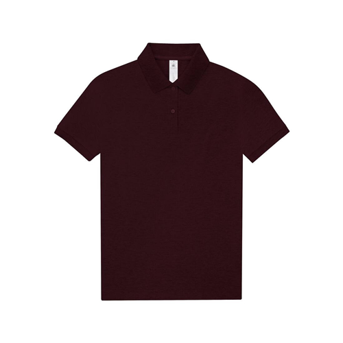 POLO COTON FEMME BLEU BORDEAUX CHINE 210