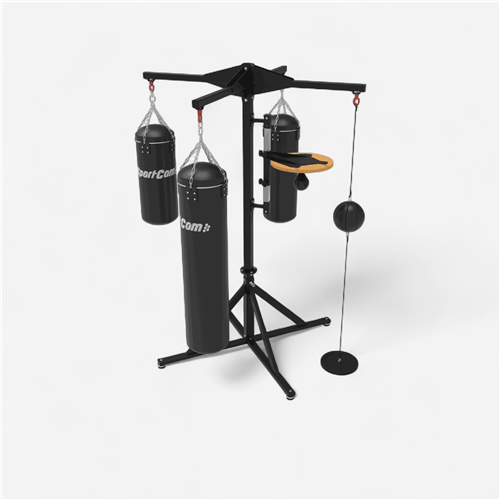 Potence boxe 4 bras plat vitesse roulettes Sportcom