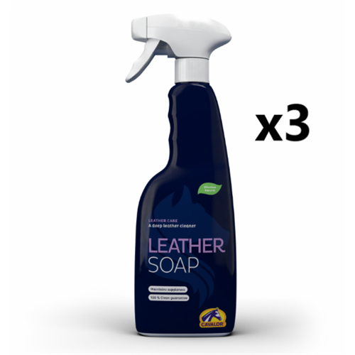 Leather Soap Cavalor 3 x 250 ml - Savon glycériné liquide pour le cuir