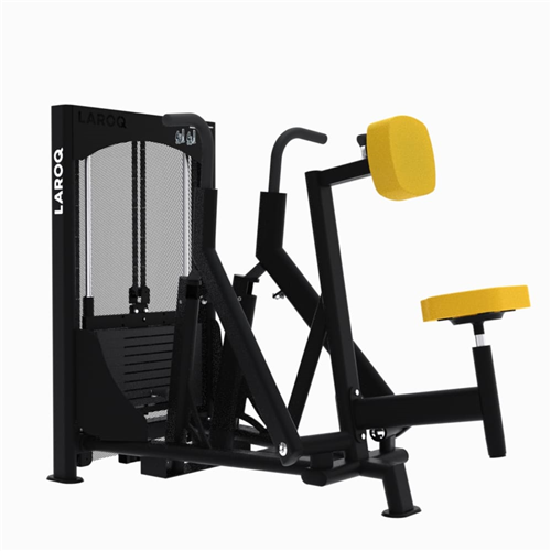 Machine de musculation dos convergente charge de 100 Kg - Laroq NC41 Rowing jaune