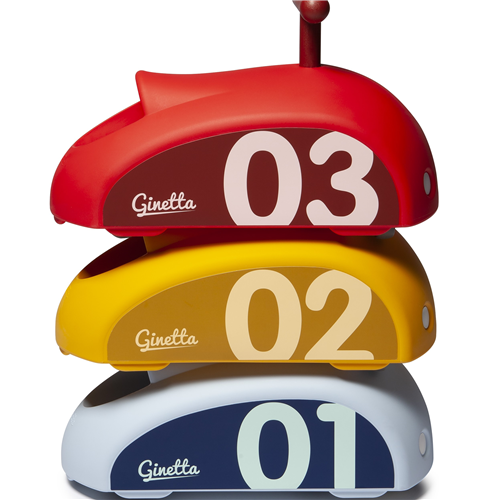 lot de 3 porteurs Ginetta (rouge, bleu et jaune)