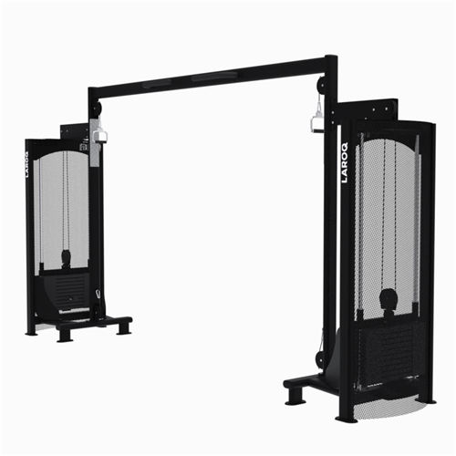 Poulie vis-à-vis musculation charge de 2x80 Kg - Laroq NC27 noir