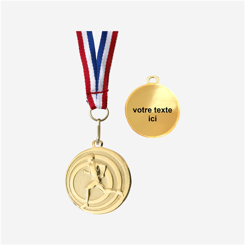 MÉDAILLE RUNNING OR 32 MM PERSONNALISÉE