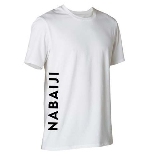 T-shirt junior nabaiji coton bio blanc