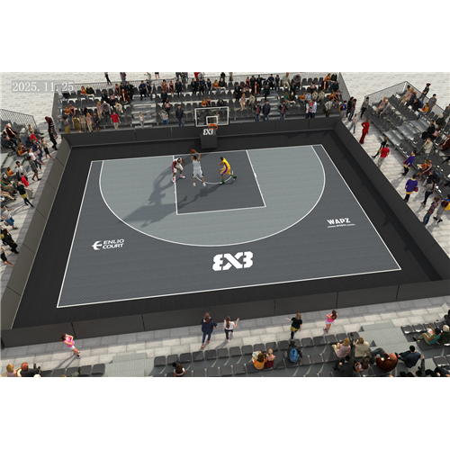 Terrain officiel des compétitions FIBA 3x3 - Enlio SES Elite