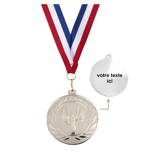 MÉDAILLE VICTOIRE ARGENT 50 MM PERSONNALISÉE