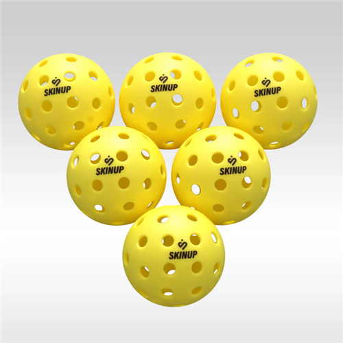Lot de 6 balles de pickleball SKINUP Sport jaunes