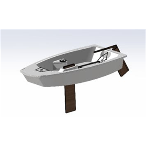 Bateau optimist OPTILENE EPLAST - Version B - Coque et safran bateau fixe
