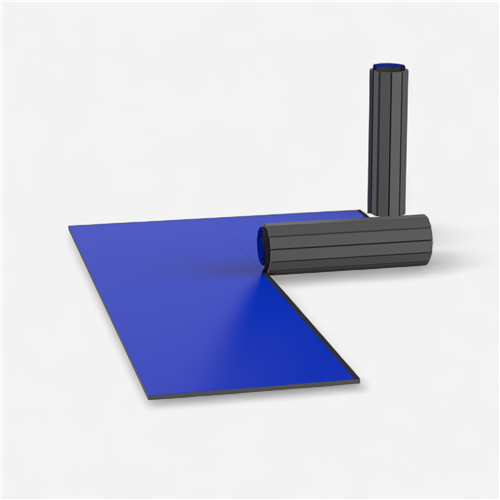 Tapis de sol combat 1m2 x5cm Sportcom - Flexiroll Lisse bleu