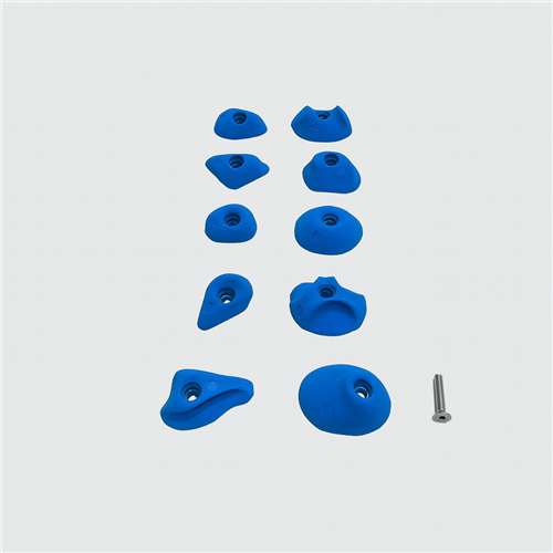 100 Prises escalade - Pack ASC bleu (avec visserie)