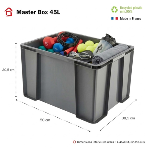 BAC DE RANGEMENT MASTERBOX - 45L