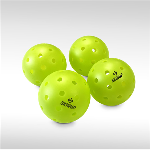 Lot de 4 balles de pickleball compétition SKINUP Sport vert