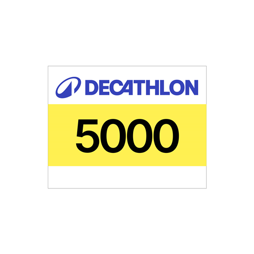 dossards course à pied decathlon jaune 1-5000