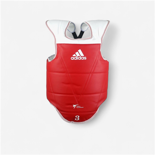 Plastron adulte réversible taekwondo Adidas - Wtf rouge/bleu