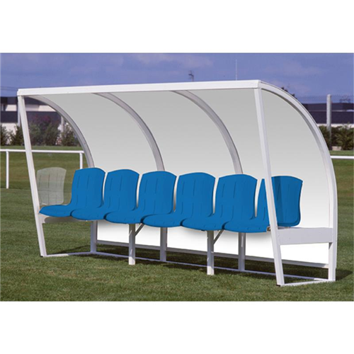 Abri de touche alu 3 m - Siege dosserets 