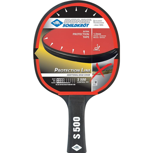 Raquette de tennis de table avec protection de plaque S500 noir