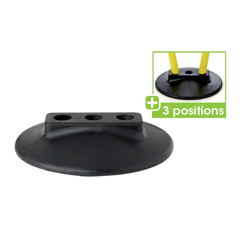 SOCLE EN CAOUTCHOUC 3 TROUS. SOCLE SEUL