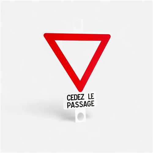 Panneau signalisation - Kit Panneau "Unique cédez le passage entier "