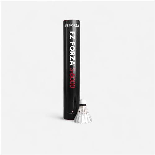 Volant plume badminton Forza - Tube 12 Volants S-6000- 77 blanc
