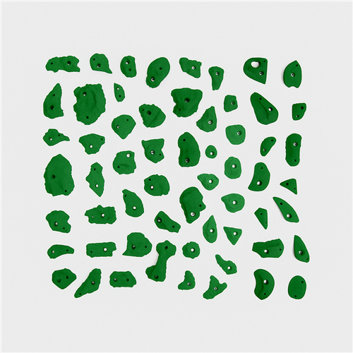 58 Prises escalade - PACK ROCHER Vert (sans visserie)