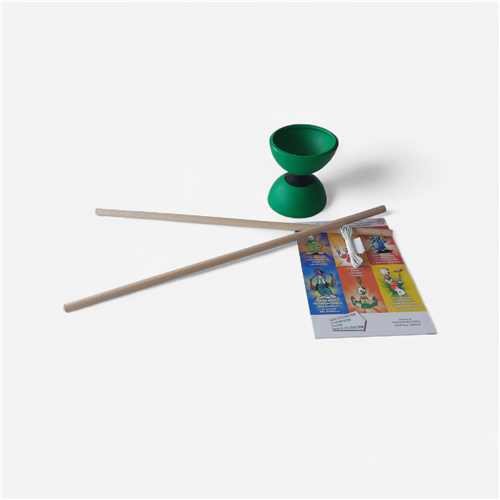 Diabolo classic + baguettes en bois + livret - vert