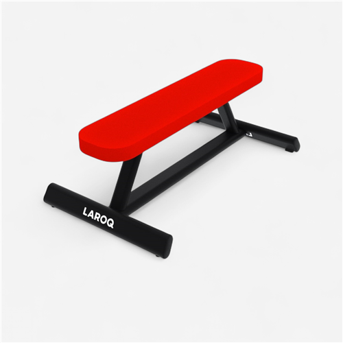 Banc de musculation Laroq - Banc plat rouge 
