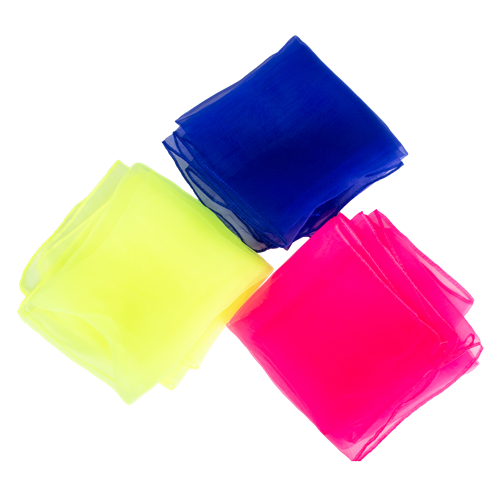 LOT DE 3 FOULARDS À JONGLER 65 x 65 cm