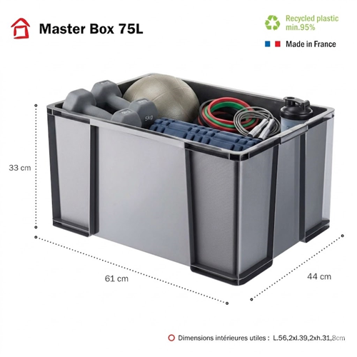 BAC DE RANGEMENT MASTERBOX - 75L