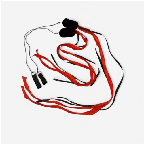 PAIRE DE BOLAS RUBANS ROUGES