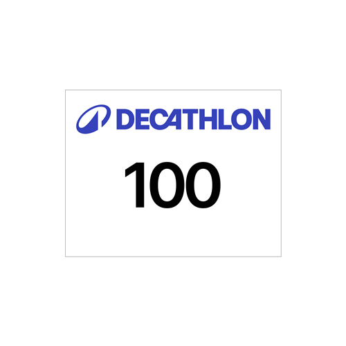 dossards course à pied decathlon blanc 1-100