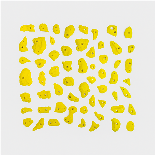 58 Prises escalade - PACK ROCHER Jaune (sans visserie)