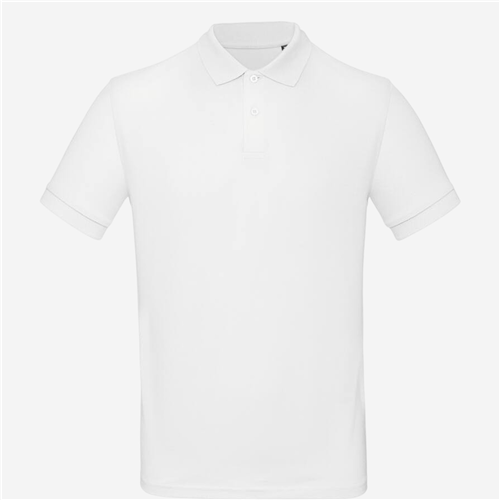 Polo homme B&C - Organic Blanc 