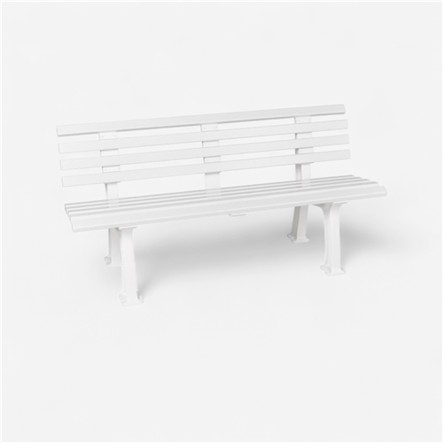 Banc tennis Vw - Banc Pvc Avec Dossier 1.50M Blanc 